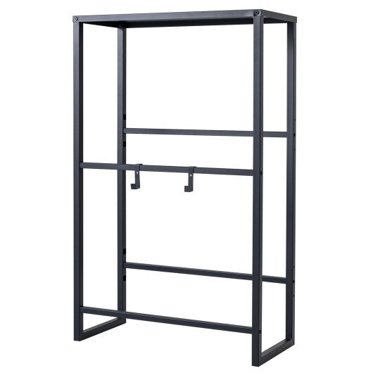 3-Tier Drink Crate Rack with Shelf for Beer and Water for Kitchen and Garage-Black LuxuryLifeWay Online Store