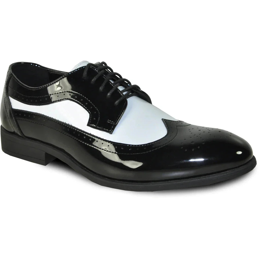 "Telford" Black and White Vangelo Tuxedo Shoes LuxuryLifeWay Online Store