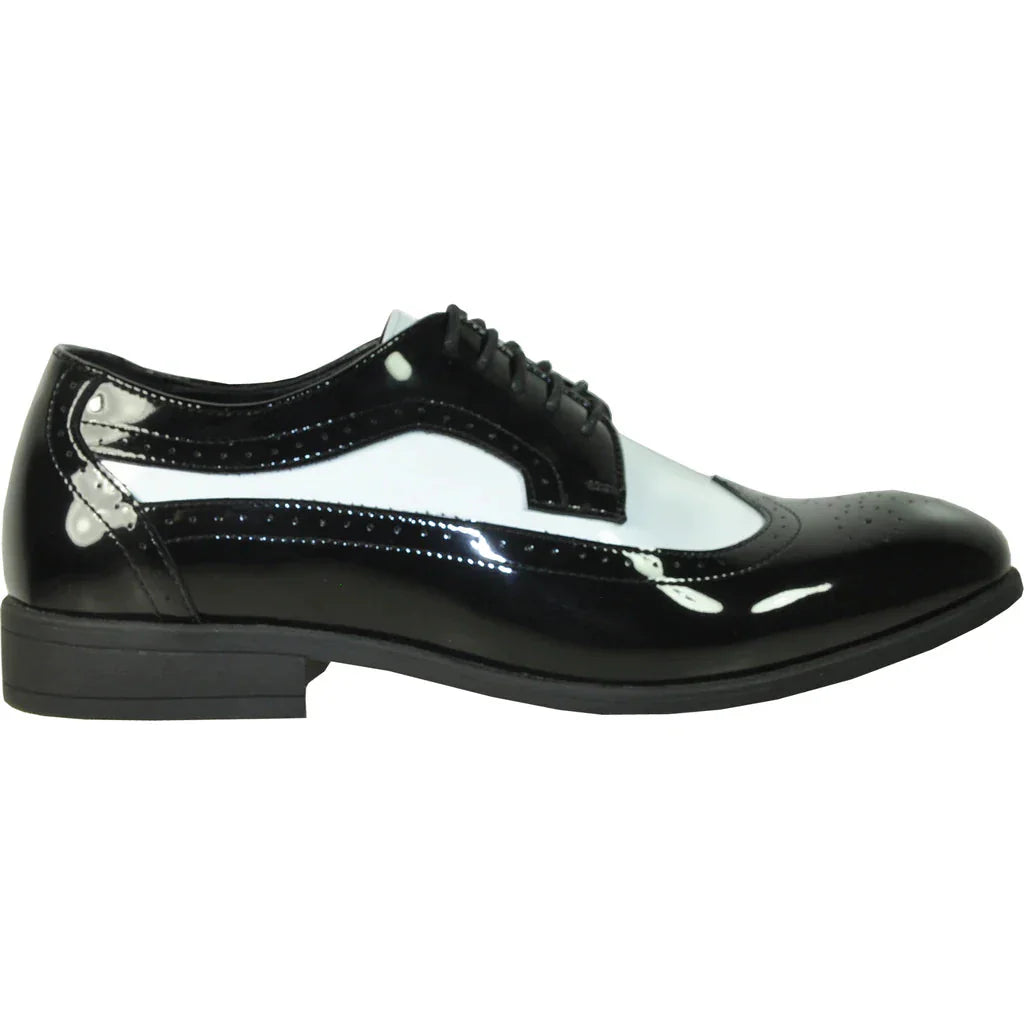 "Telford" Black and White Vangelo Tuxedo Shoes LuxuryLifeWay Online Store