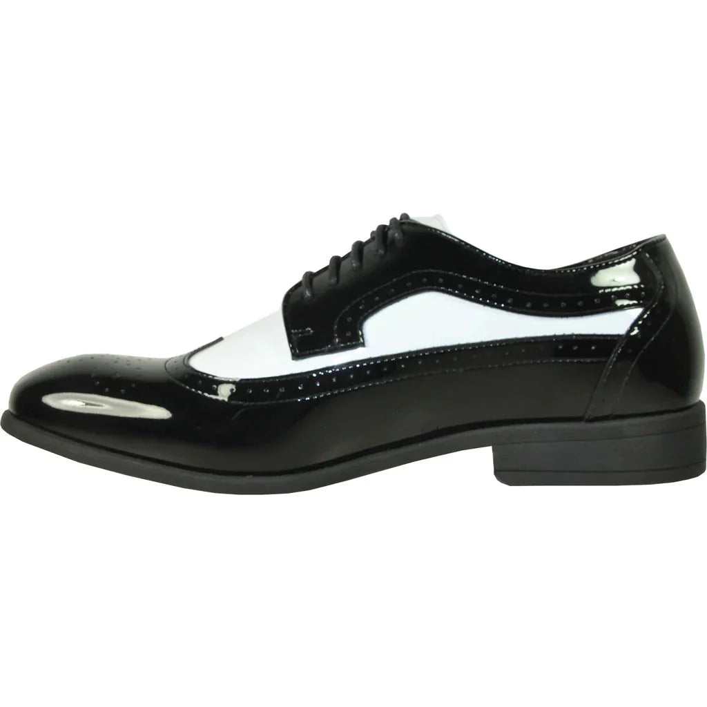 "Telford" Black and White Vangelo Tuxedo Shoes LuxuryLifeWay Online Store