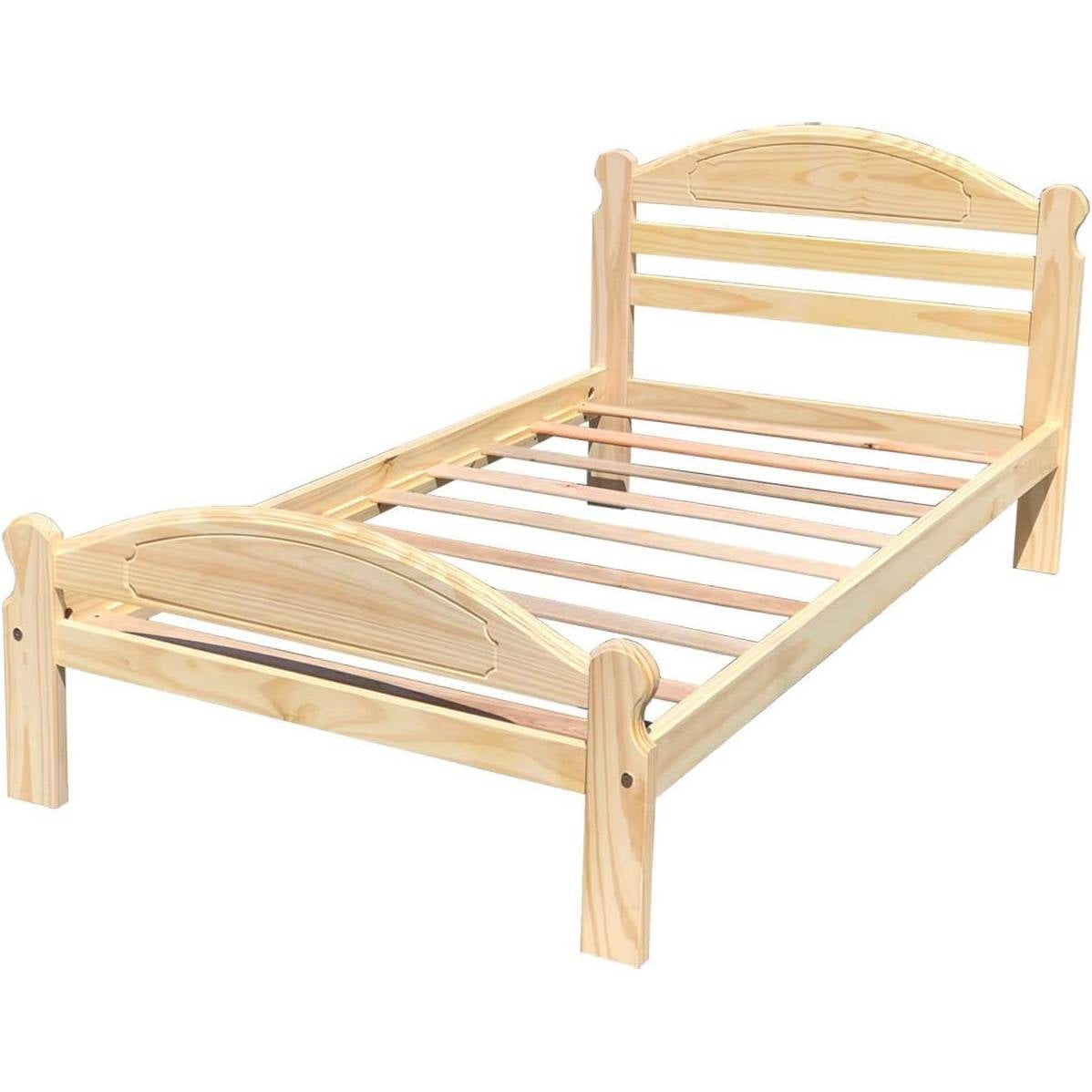 Twin Unfinished Solid Pine Wood Platform Bed Frame with Headboard and Footboard LuxuryLifeWay Online Store