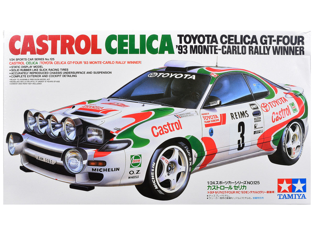 Model Kit Toyota Celica GT-Four (Castrol Celica) #3 Winner "Monte-Carlo Rally" (1993) 1/24 Scale Model by Tamiya LuxuryLifeWay Online Store