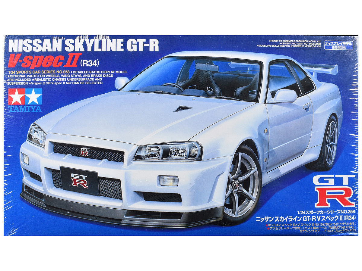 Model Kit Nissan Skyline GT-R (R34) V-Spec II 1/24 Scale Model by Tamiya LuxuryLifeWay Online Store