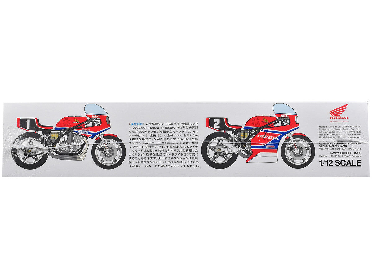 Model Kit Honda RS1000 Endurance Racer Motorcycle 1/12 Scale Model by Tamiya LuxuryLifeWay Online Store