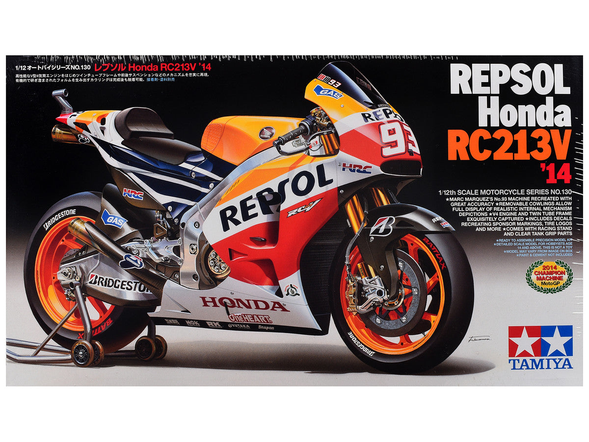 Model Kit Honda RC213V Motorcycle #93 Marc Marquez "Repsol Honda" Winner "Moto GP Championship" (2014) 1/12 Scale Model by Tamiya LuxuryLifeWay Online Store