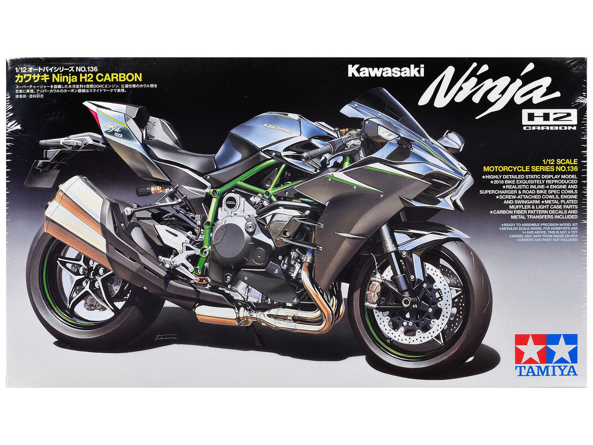 Model Kit Kawasaki Ninja H2 Carbon Motorcycle 1/12 Scale Model by Tamiya LuxuryLifeWay Online Store