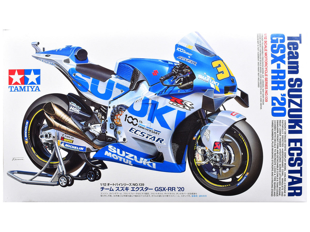 Model Kit Suzuki GSX-RR "Team Suzuki Ecstar" (2020) Motorcycle 1/12 Scale Model by Tamiya LuxuryLifeWay Online Store