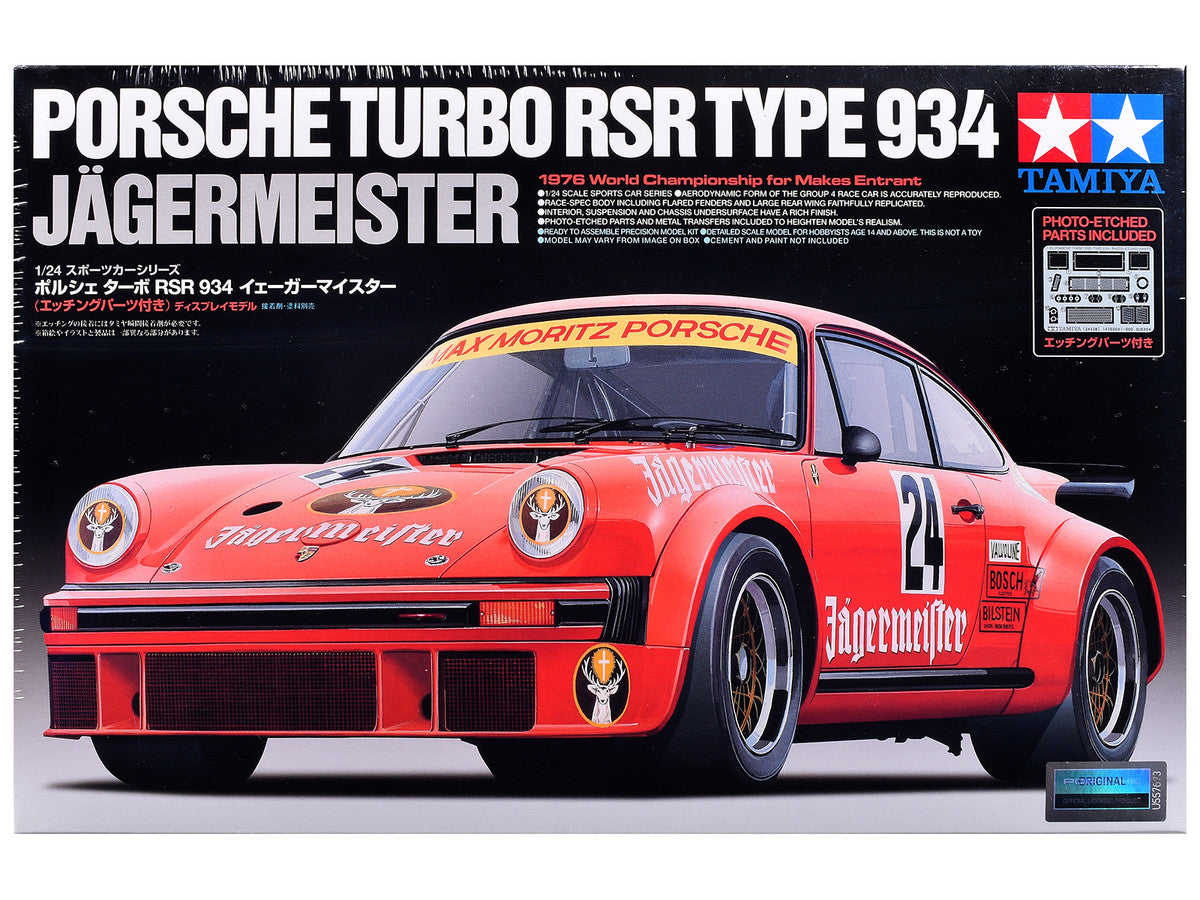 Model Kit Porsche Turbo RSR Type 934 "Jagermeister" 1/24 Scale Model by Tamiya LuxuryLifeWay Online Store