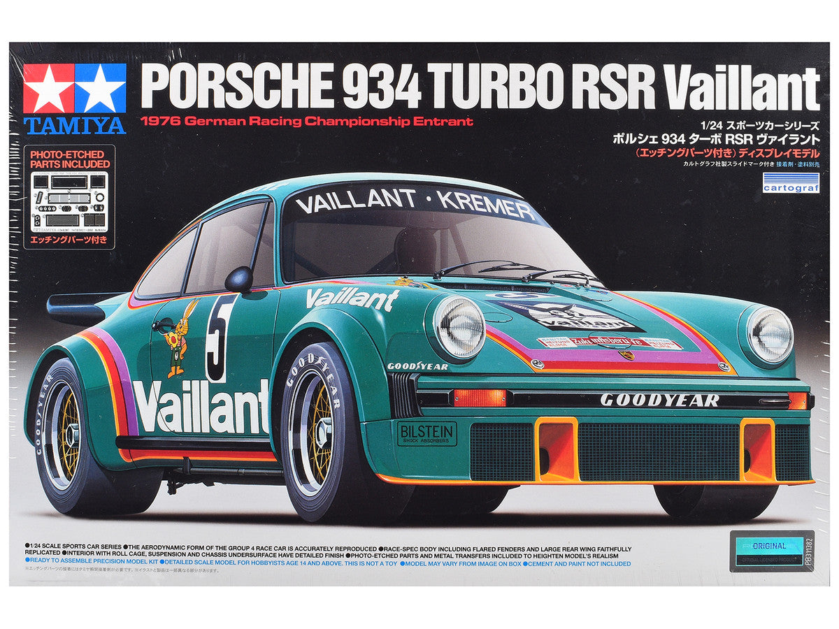 Model Kit Porsche 934 Turbo RSR "Vaillant-Kremer" 1/24 Scale Model by Tamiya LuxuryLifeWay Online Store