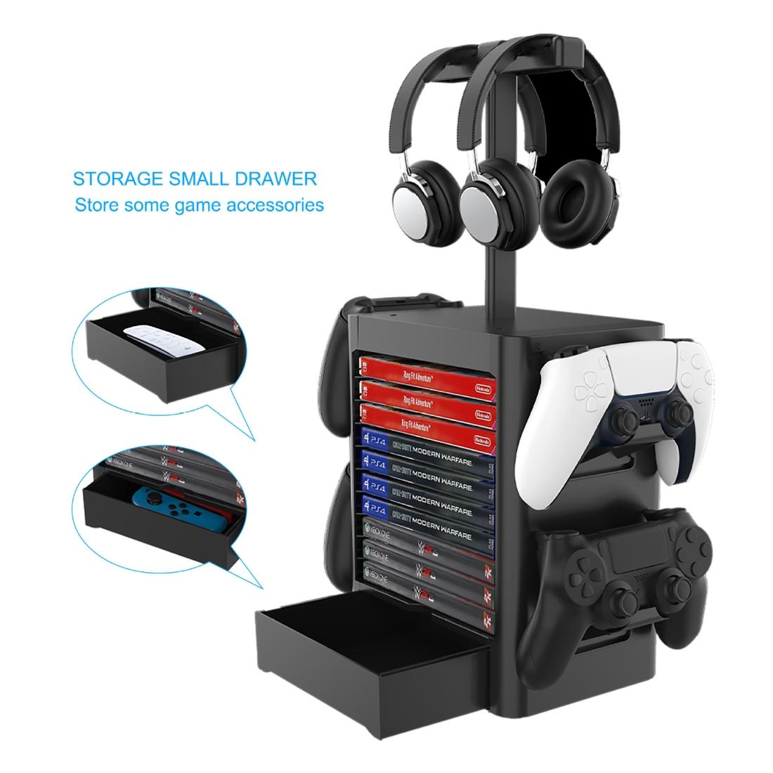 NNEIDS Ps5 / Xsx Game Disc & Headphone Storage Rack LuxuryLifeWay Online Store