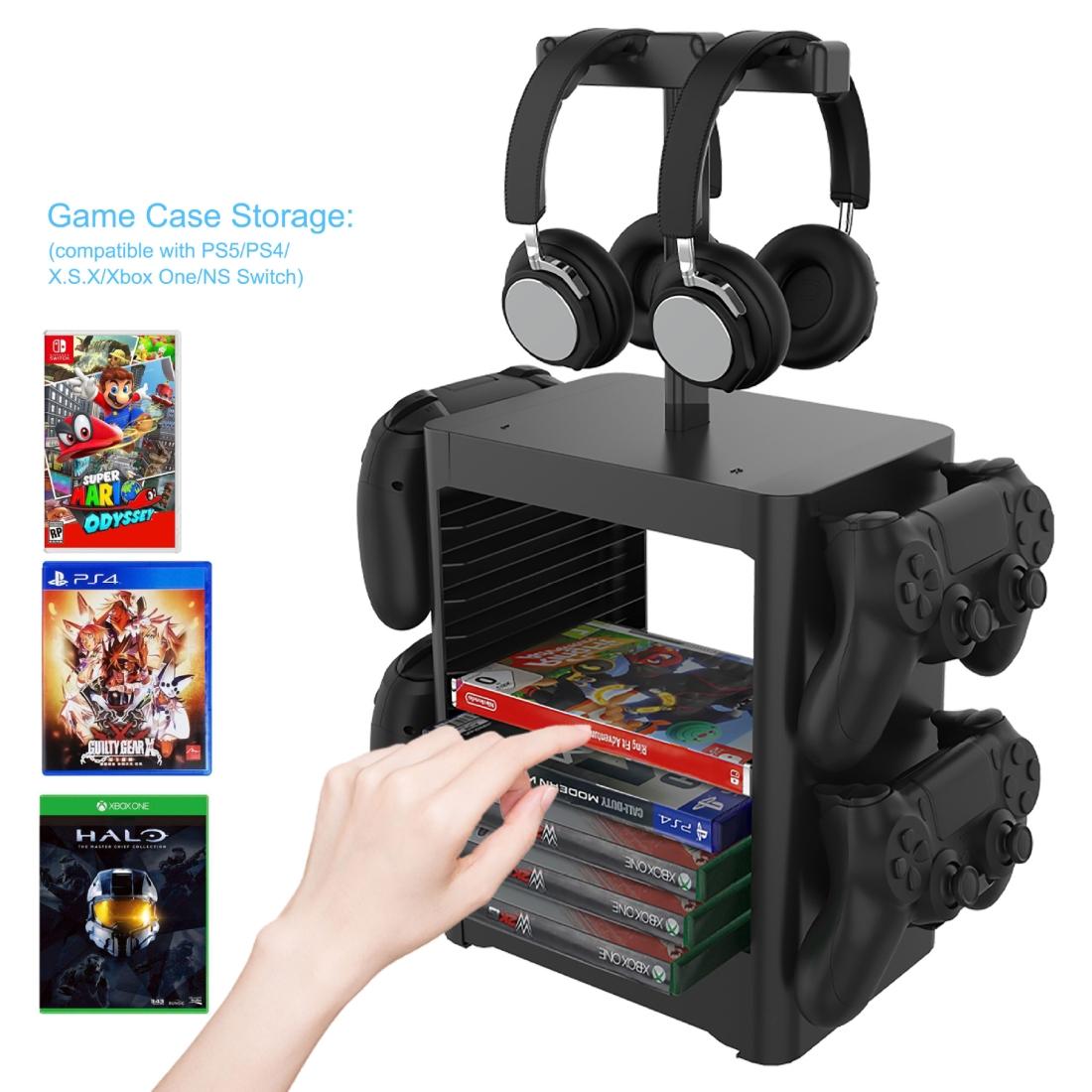 NNEIDS Ps5 / Xsx Game Disc & Headphone Storage Rack LuxuryLifeWay Online Store