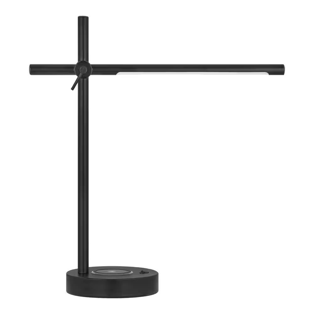 Modern LED Desk Light Table Lamp with Wireless Cell Charging Pad in Black LuxuryLifeWay Online Store