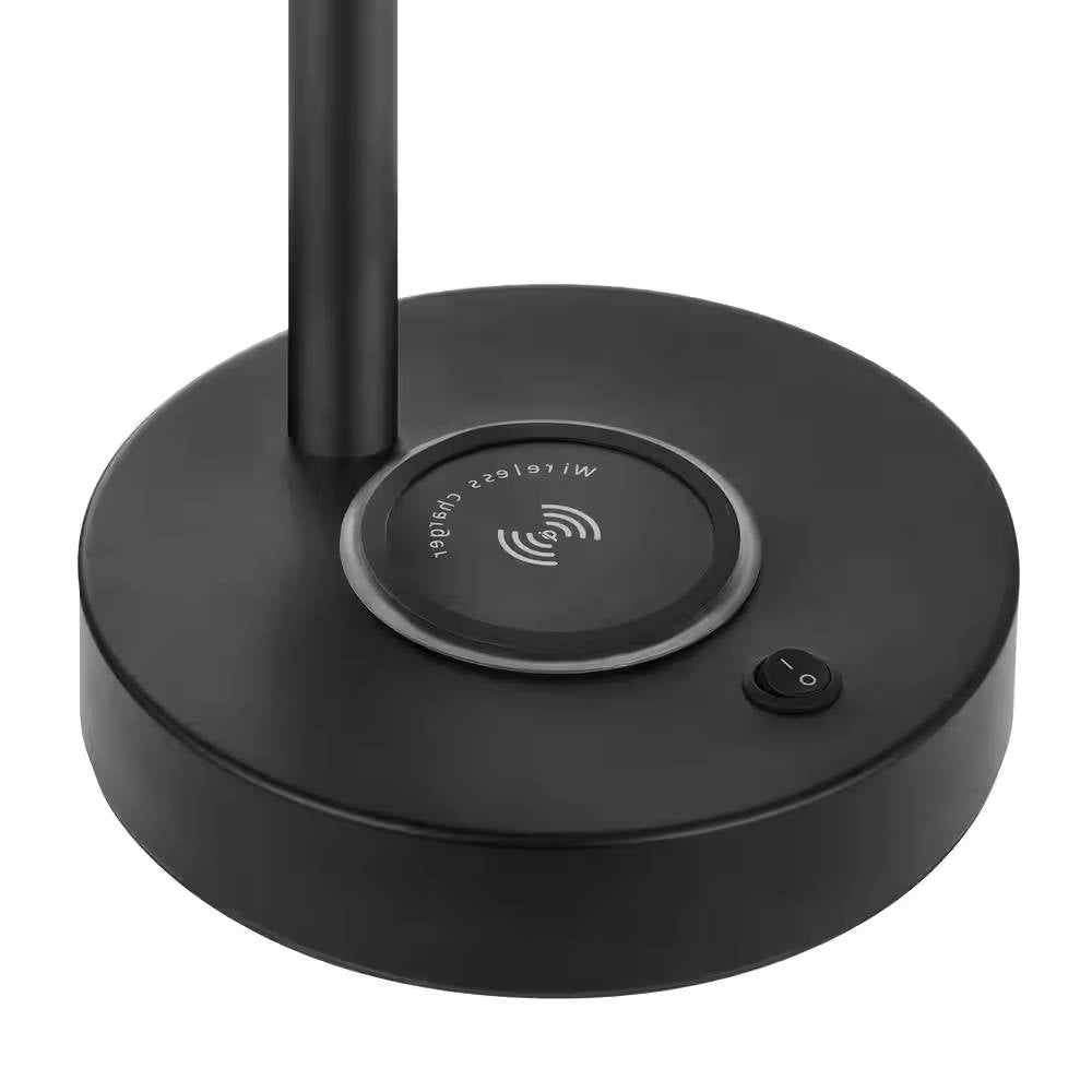 Modern LED Desk Light Table Lamp with Wireless Cell Charging Pad in Black LuxuryLifeWay Online Store