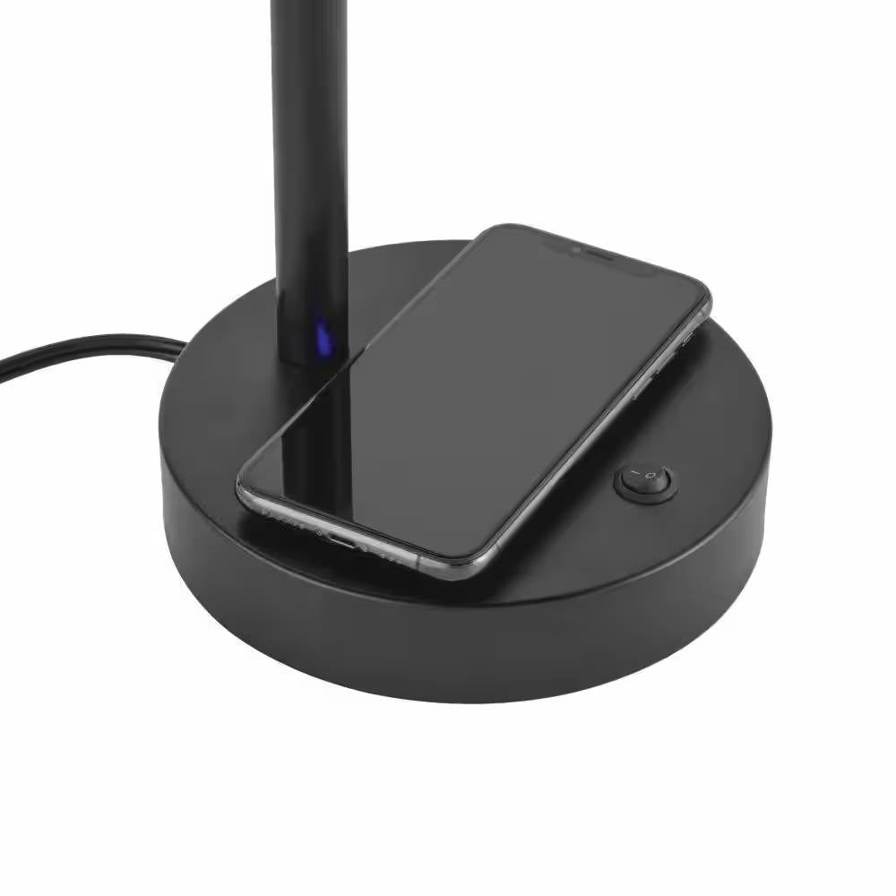 Modern LED Desk Light Table Lamp with Wireless Cell Charging Pad in Black LuxuryLifeWay Online Store