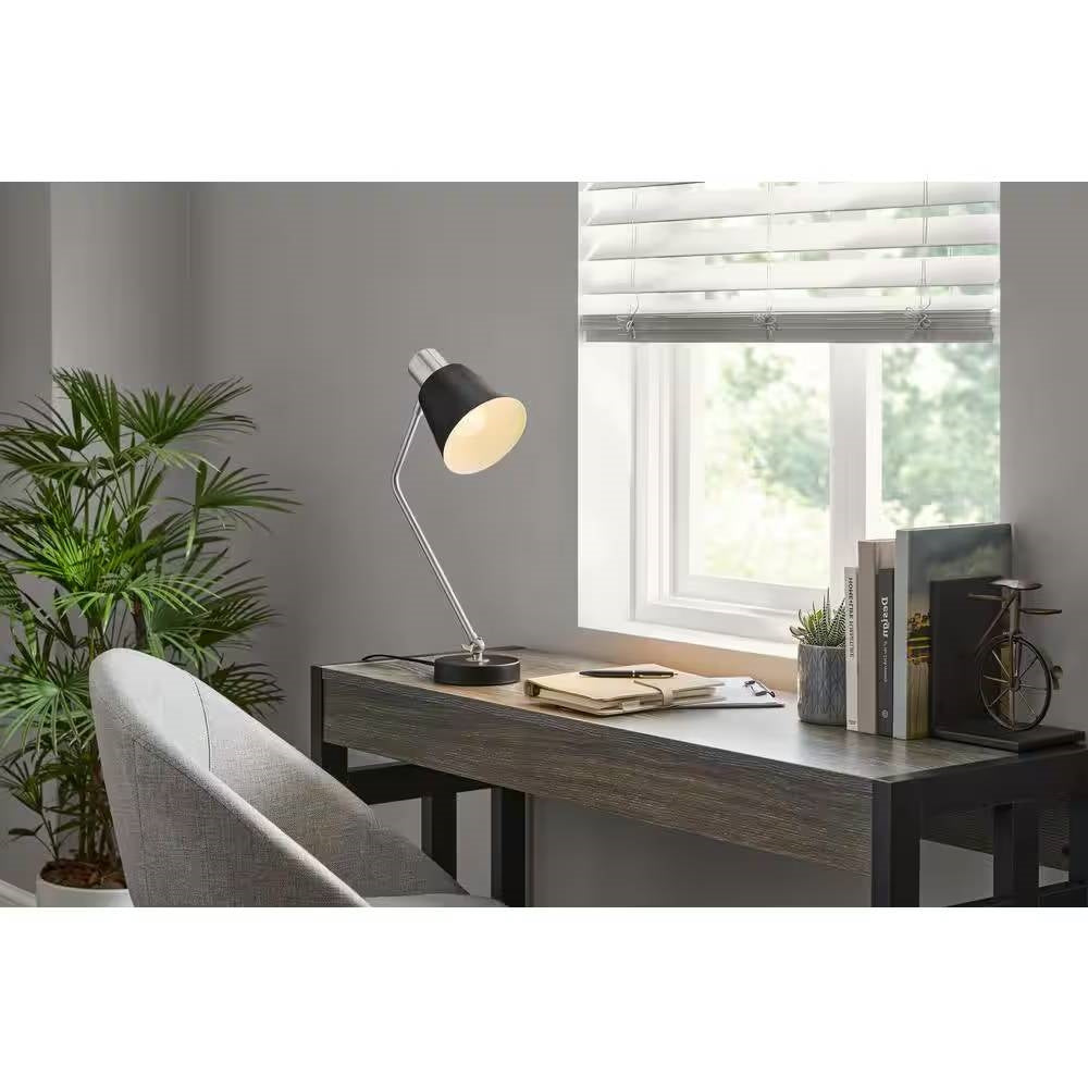 Simple Modern Metal Desk Light Table Lamp with Black Shade and Adjustable Tilt LuxuryLifeWay Online Store