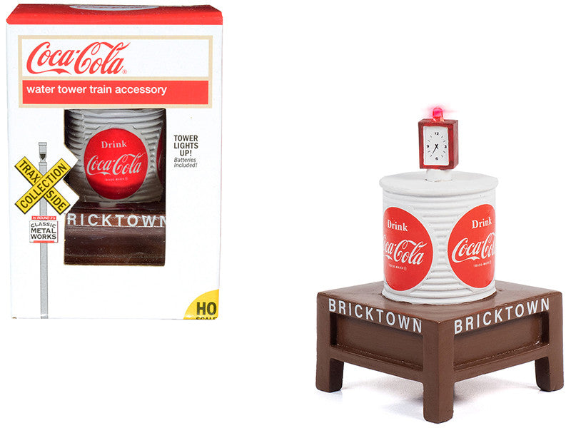 "Coca-Cola" Water Tower with Light "Bricktown" for 1/87 (HO) Scale Models by Classic Metal Works LuxuryLifeWay Online Store
