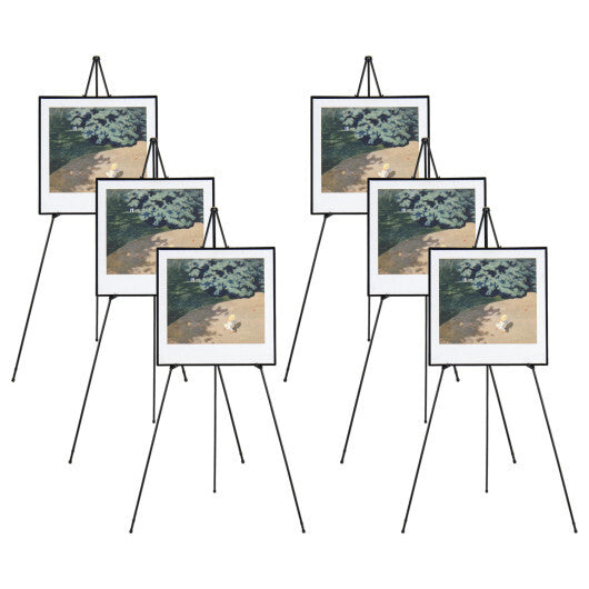 166 CM Metal Easel Stand Set 6-Pack-Black LuxuryLifeWay Online Store