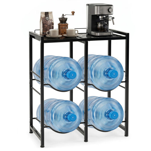 5 Gallon Water Jug Holder for 4 Bottles-Black LuxuryLifeWay Online Store
