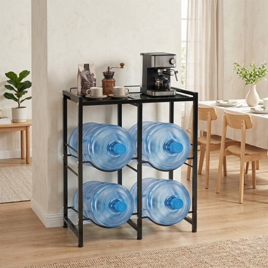 5 Gallon Water Jug Holder for 4 Bottles-Black LuxuryLifeWay Online Store