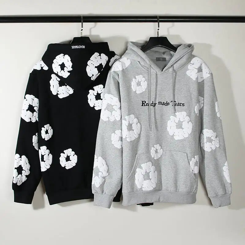 Printed Hoodie Colorful Cotton Long Sleeved Sweater