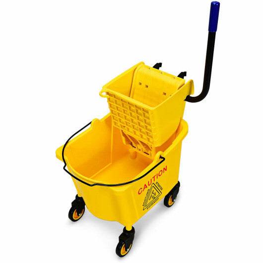 26 Quart Side Press Wringer Commercial Mop Bucket LuxuryLifeWay Online Store