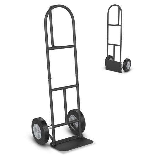P-Handle Sack Truck with 10 Inch Wheels and Foldable Load Area-Red LuxuryLifeWay Online Store