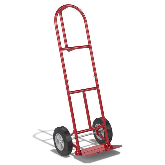 P-Handle Sack Truck with 10 Inch Wheels and Foldable Load Area-Red LuxuryLifeWay Online Store