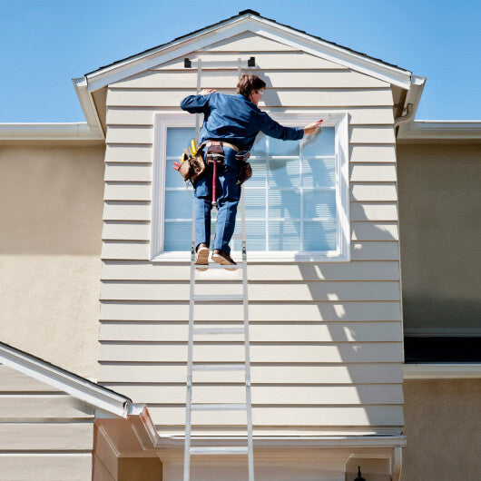 15 Feet Folding Aluminum Ladder with Safe Locking Hinge LuxuryLifeWay Online Store