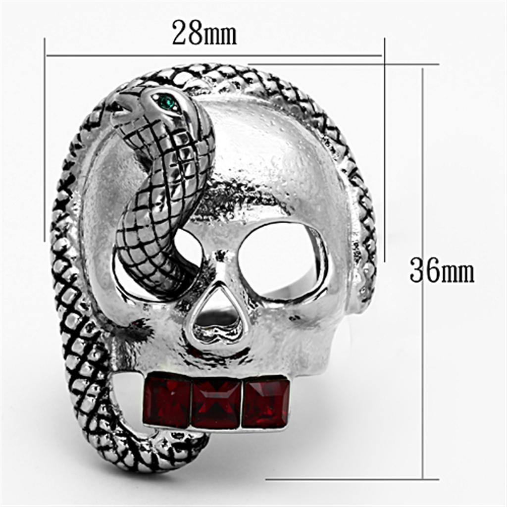 TK1038 - High polished (no plating) Stainless Steel Ring with Top Grade Crystal  in Multi Color LuxuryLifeWay Online Store
