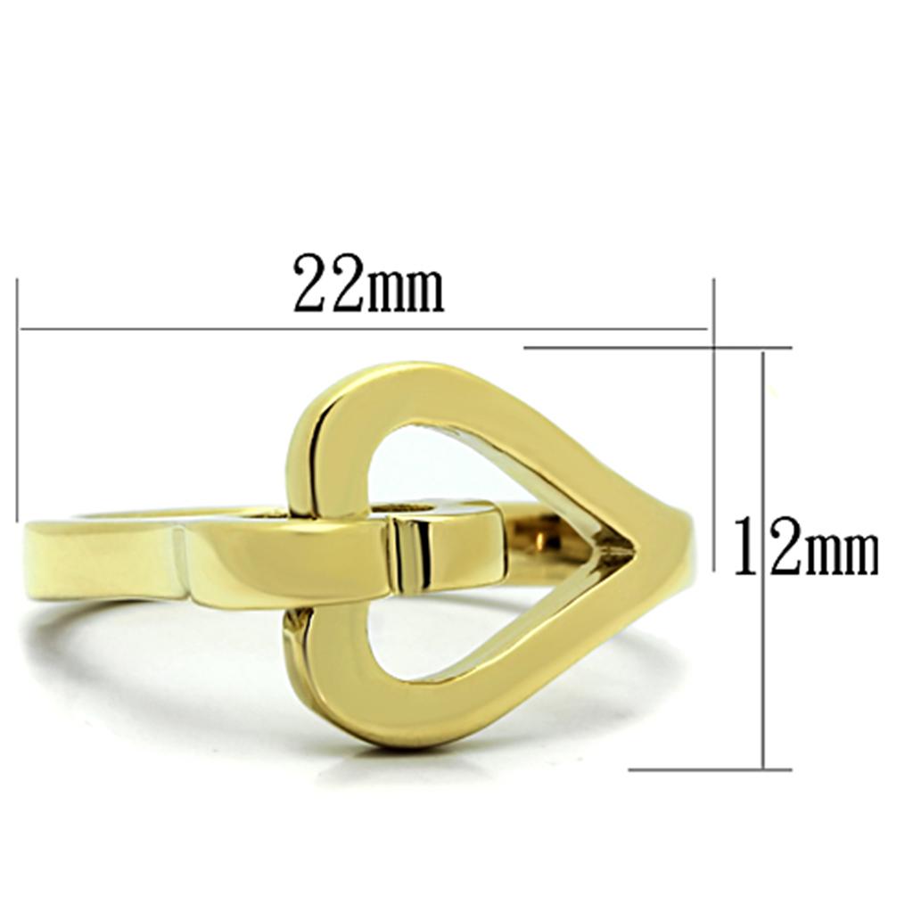 TK1382 - IP Gold(Ion Plating) Stainless Steel Ring with No Stone LuxuryLifeWay Online Store