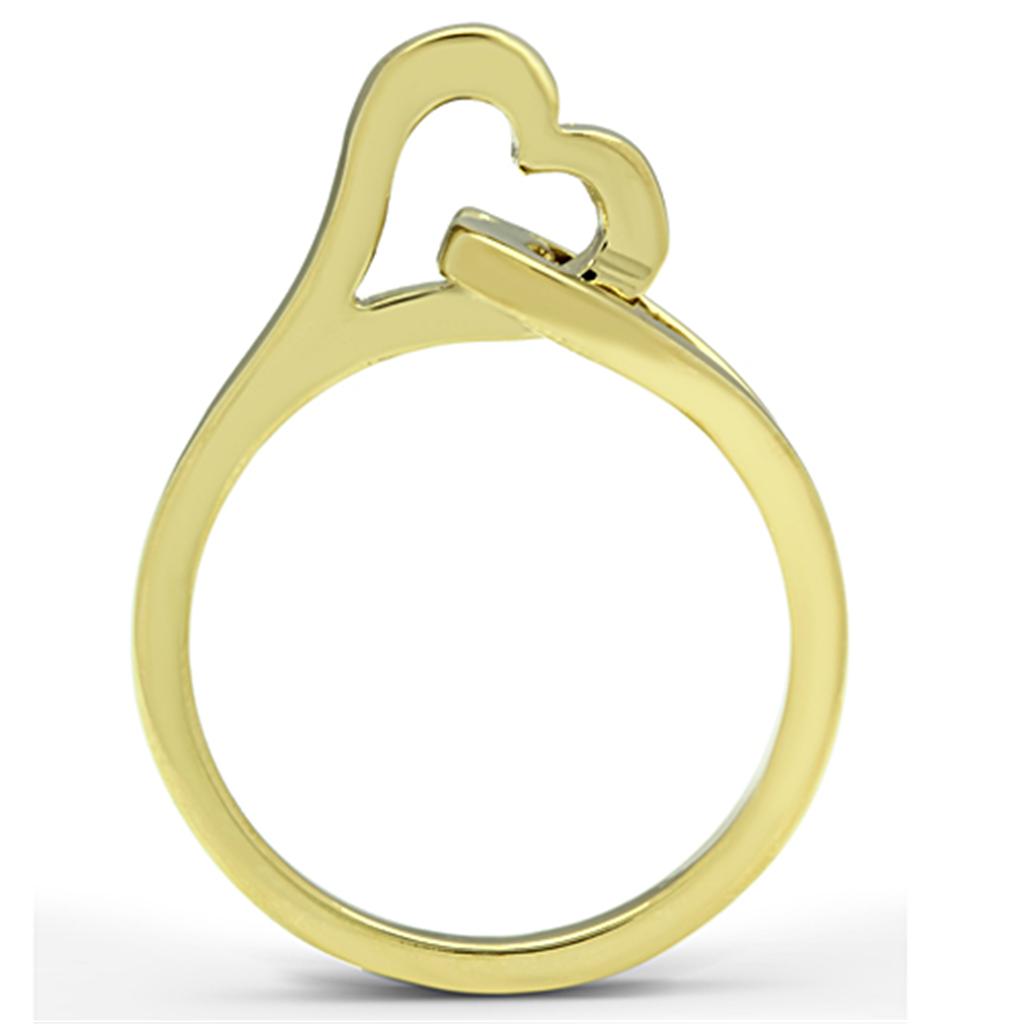 TK1382 - IP Gold(Ion Plating) Stainless Steel Ring with No Stone LuxuryLifeWay Online Store