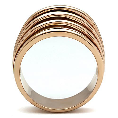 TK1414 - IP Rose Gold(Ion Plating) Stainless Steel Ring with No Stone LuxuryLifeWay Online Store