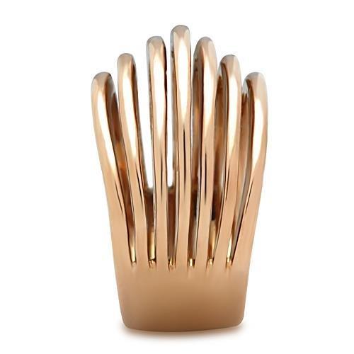 TK1414 - IP Rose Gold(Ion Plating) Stainless Steel Ring with No Stone LuxuryLifeWay Online Store