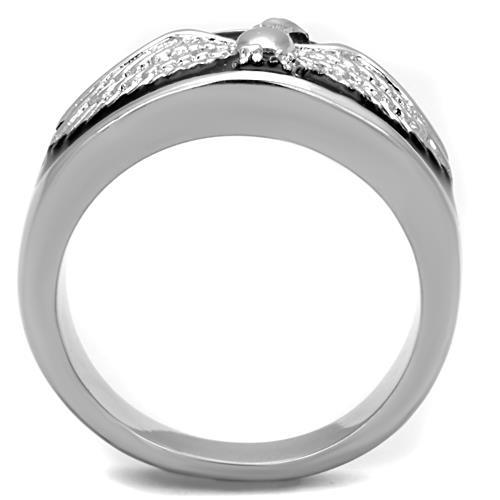 TK1597 - High polished (no plating) Stainless Steel Ring with Epoxy  in Jet LuxuryLifeWay Online Store