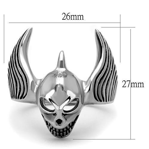 TK1599 - High polished (no plating) Stainless Steel Ring with Epoxy  in Jet LuxuryLifeWay Online Store