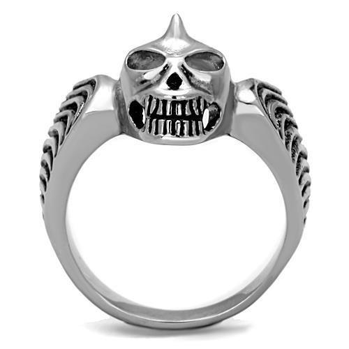 TK1599 - High polished (no plating) Stainless Steel Ring with Epoxy  in Jet LuxuryLifeWay Online Store