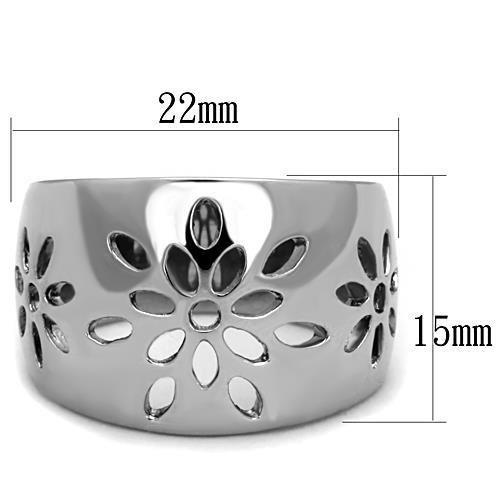 TK1684 - High polished (no plating) Stainless Steel Ring with No Stone LuxuryLifeWay Online Store