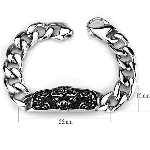 TK1978 - High polished (no plating) Stainless Steel Bracelet with No Stone LuxuryLifeWay Online Store