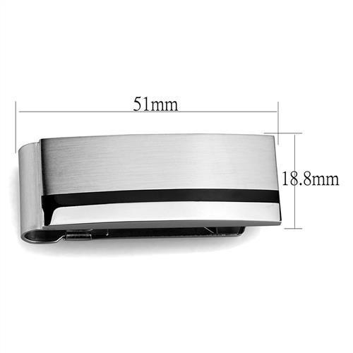 TK2075 - High polished (no plating) Stainless Steel Money clip with No Stone LuxuryLifeWay Online Store