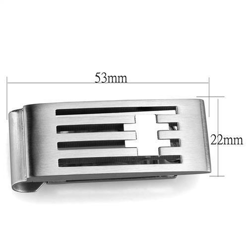 TK2083 - High polished (no plating) Stainless Steel Money clip with No Stone LuxuryLifeWay Online Store
