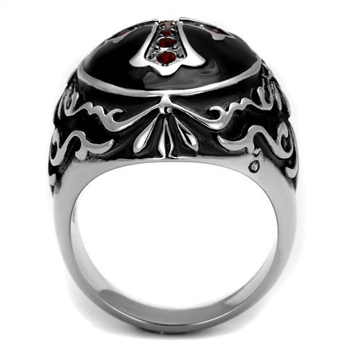 TK2229 - High polished (no plating) Stainless Steel Ring with Top Grade Crystal  in Siam LuxuryLifeWay Online Store