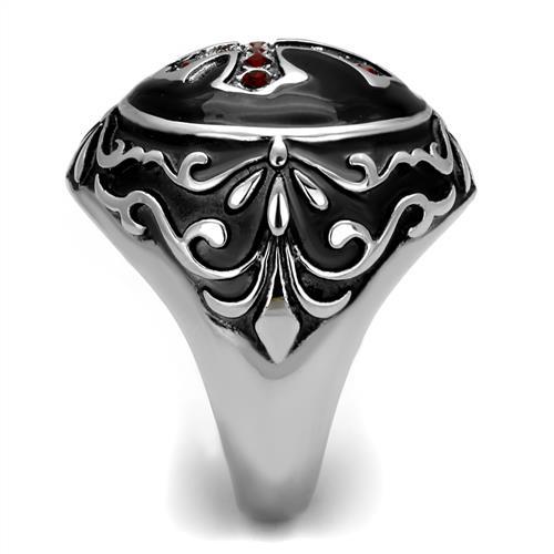 TK2229 - High polished (no plating) Stainless Steel Ring with Top Grade Crystal  in Siam LuxuryLifeWay Online Store