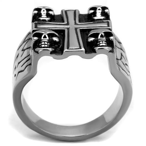 TK2316 - High polished (no plating) Stainless Steel Ring with Epoxy  in Jet LuxuryLifeWay Online Store