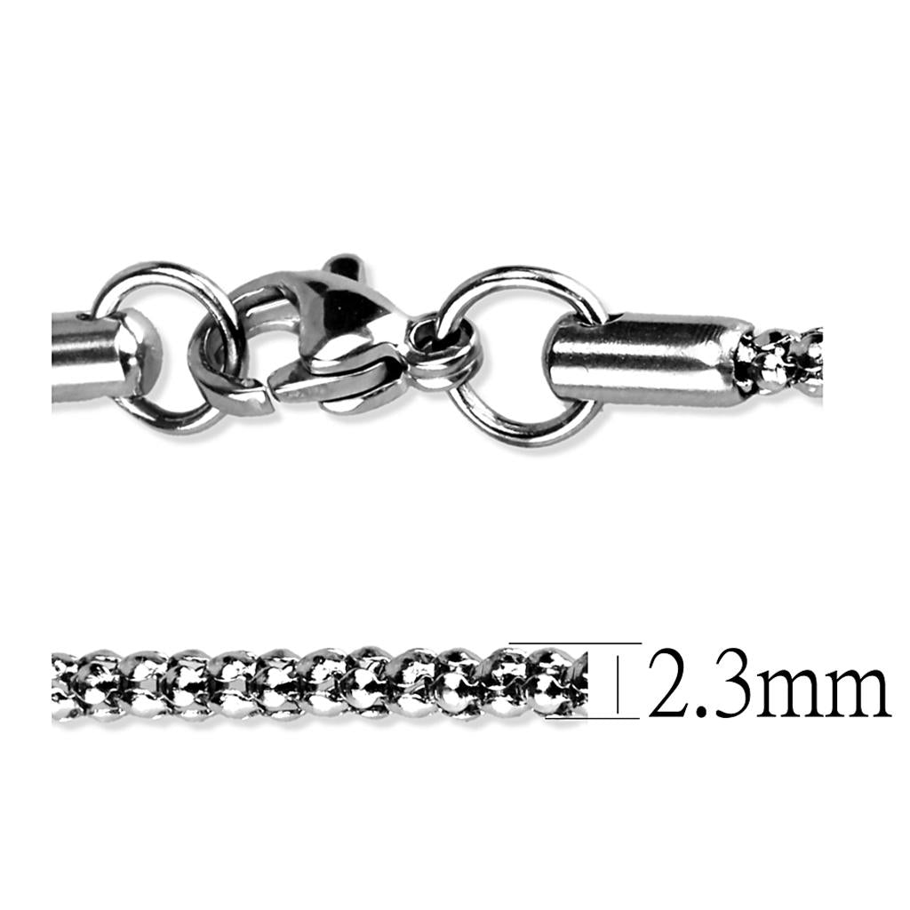 TK2424 - High polished (no plating) Stainless Steel Chain with No Stone LuxuryLifeWay Online Store