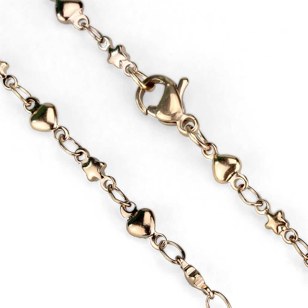 TK2427R - IP Rose Gold(Ion Plating) Stainless Steel Chain with No Stone LuxuryLifeWay Online Store