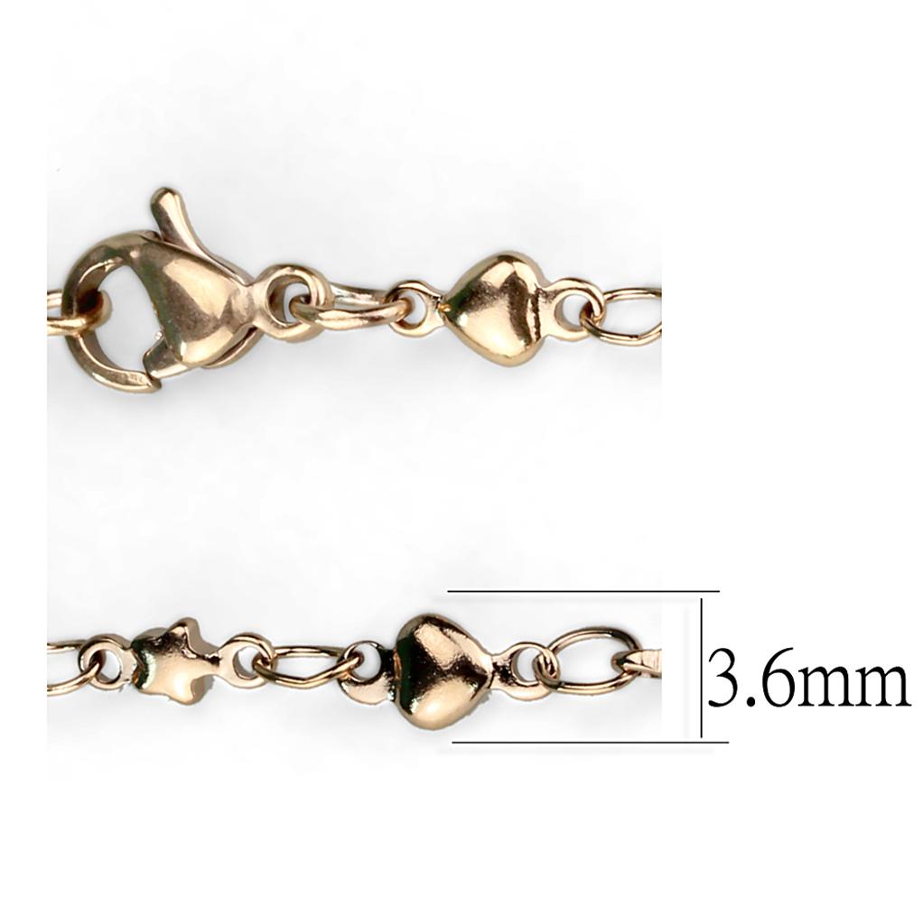 TK2427R - IP Rose Gold(Ion Plating) Stainless Steel Chain with No Stone LuxuryLifeWay Online Store