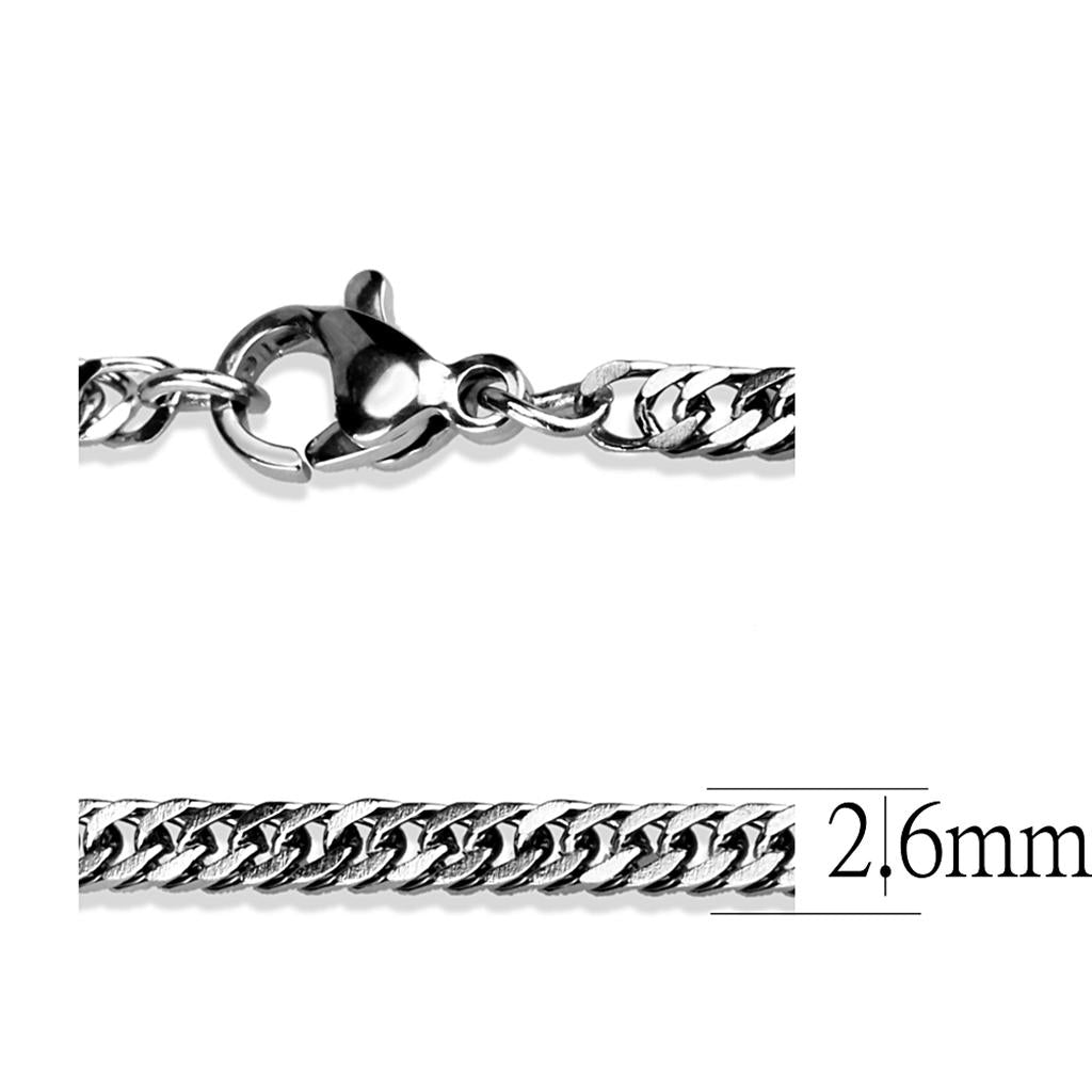 TK2429 - High polished (no plating) Stainless Steel Chain with No Stone LuxuryLifeWay Online Store
