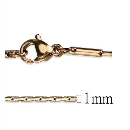 TK2437R - IP Rose Gold(Ion Plating) Stainless Steel Chain with No Stone LuxuryLifeWay Online Store