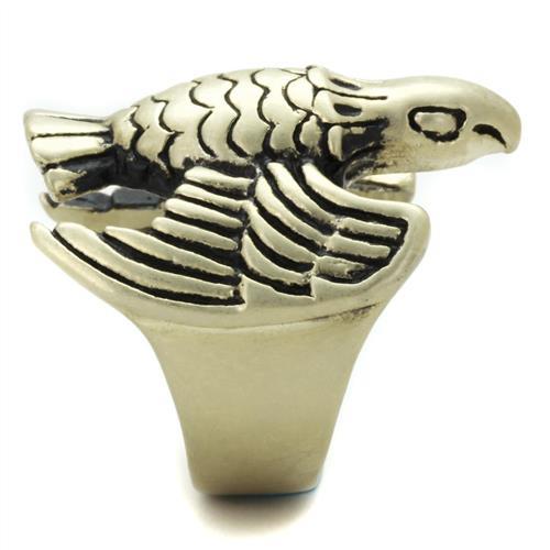 TK2466 - IP Antique Copper Stainless Steel Ring with Epoxy  in Jet LuxuryLifeWay Online Store