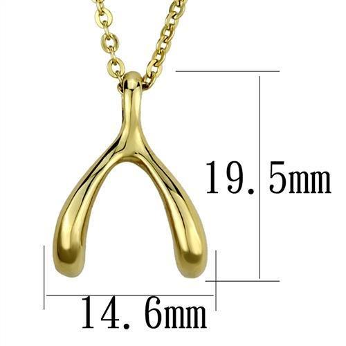TK2528 - IP Gold(Ion Plating) Stainless Steel Chain Pendant with No Stone LuxuryLifeWay Online Store